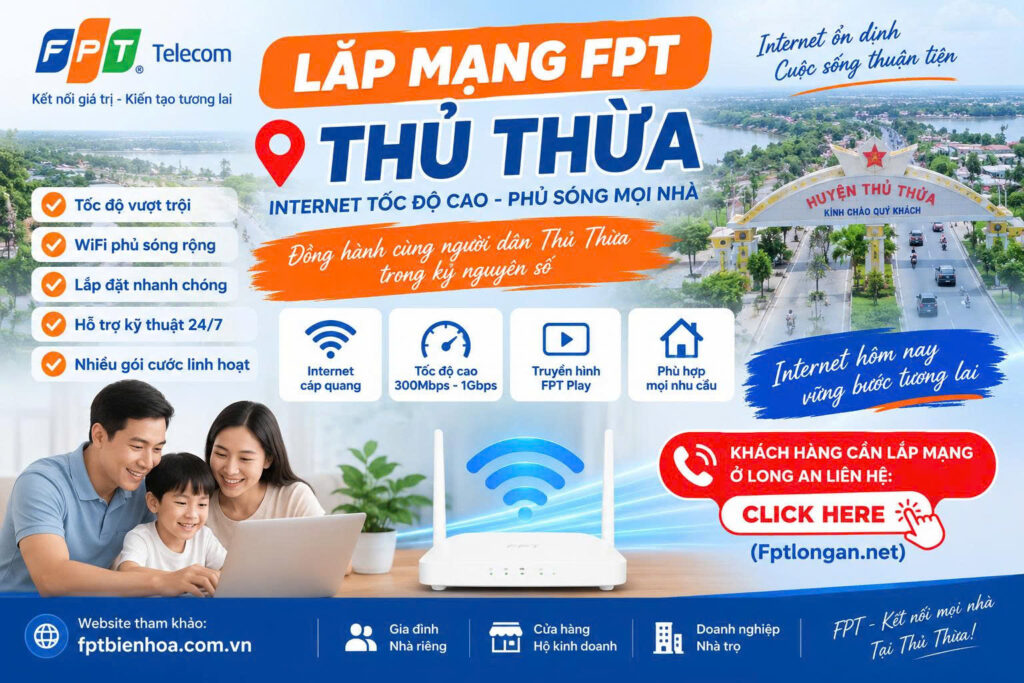 Lắp Mạng FPT Thủ Thừa