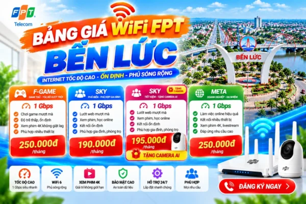 Bảng Giá WiFi FPT Bến Lức