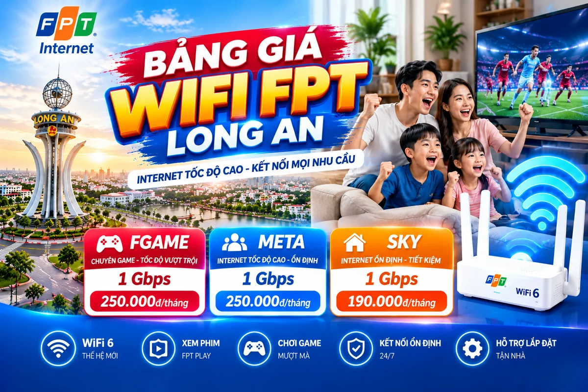 Bảng Giá WiFI FPT Long An