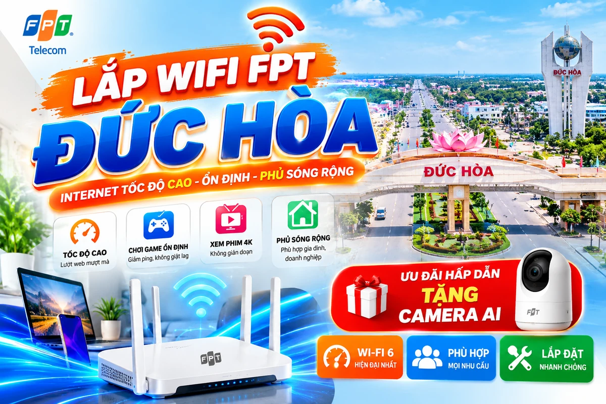 Lắp WiFi FPT Đức Hòa 