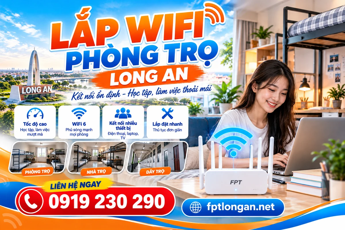 Lắp WiFi Nhà Trọ Long An